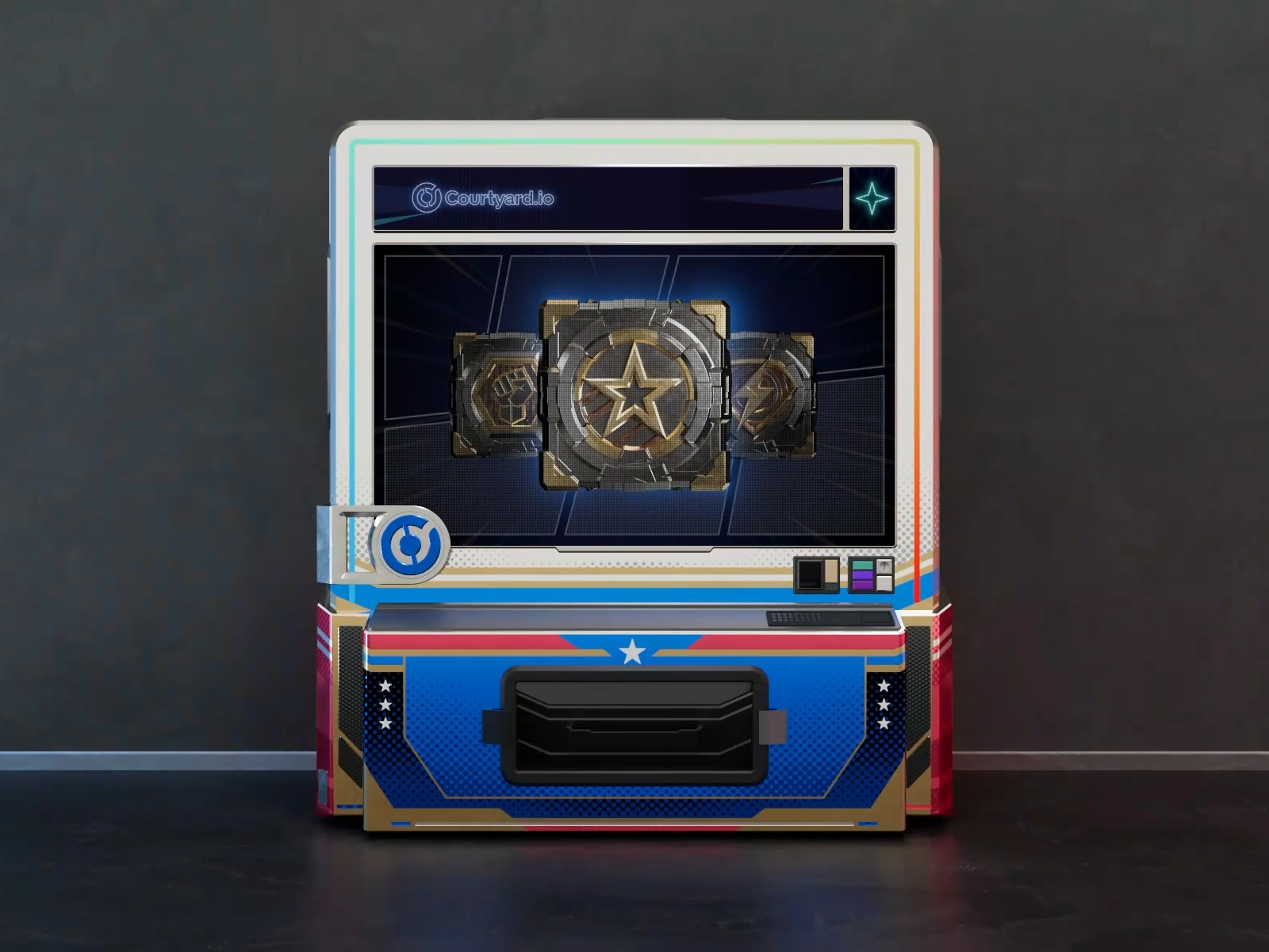 Courtyard.io comics vending machine